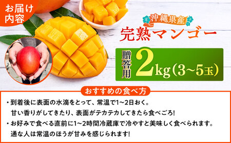 フルーツ 【優秀賞受賞】沖縄県産 完熟 マンゴー 贈答用 2kg (3?5玉)  BCAN002