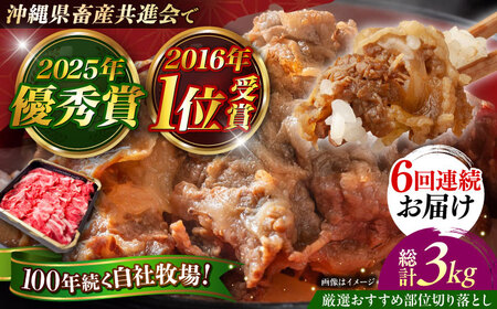 牛肉 焼肉 【全6回定期便】【厳選！おすすめ部位】沖縄和牛 佐渡山牛 切り落とし 500g  BCBC009 牛肉