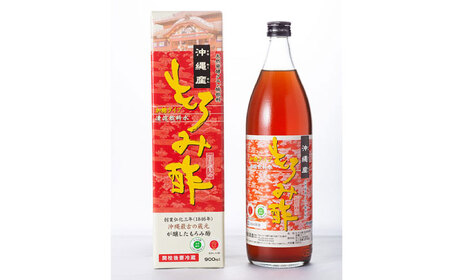 【全12回定期便】天然発酵クエン酸飲料 もろみ酢 900ml (黒糖入り) 黒糖 健康飲料 健康食品 クエン酸 国産 沖縄市 / 新里酒造株式会社[BCAS020]