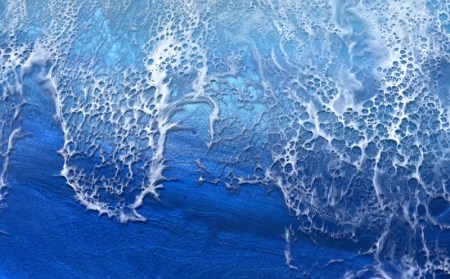 40×60 波 波紋/マット/玄関 キッチン フロア 海 ダイビング サーフィン サーフ ハワイ ハワイアン マリン ビーチ オーシャン 青 ブルー