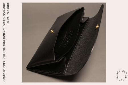 comet Long コンパクトな長財布 (ワックスブルー) 牛革(BR013)