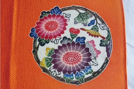 紅型小風呂敷(菊) (CZ012)