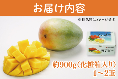 【2026年8月より順次発送】菜々色畑のキーツマンゴー 1~2玉(約900g)【化粧箱】 (AE014)