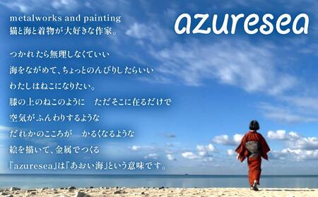 【ゴーヤー柄陶板付】ねこからうまれちゃったおしりトントンしてほシーサー！