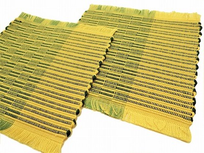 ウージ染め手織りコースターヤシラミ織り2枚セット