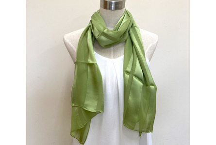 ウージ染めショールシルク100%~ストライプ~(AI041)