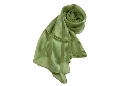 ウージ染めショールシルク100%~ストライプ~(AI041)