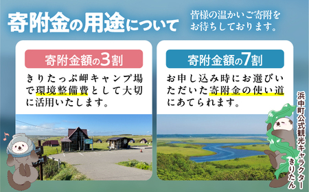 【返礼品なし】浜中町『きりたっぷ岬キャンプ場』1,000円　応援支援寄附_H0028-001