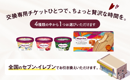 【メールで届く】ハーゲンダッツ アイスクリーム『コンビニ交換専用チケット　2個交換（セブン-イレブン）』_H-svgift002