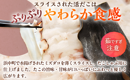 【先行予約・12月から順次発送】たこしゃぶ300g×3パック(だし昆布・昆布ポン酢付き)_230203