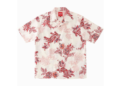 【かりゆしウェア】メンズ いちゃりばシーサーパインMサイズ×オフレッド