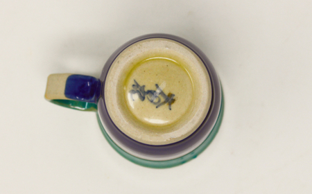 【琉球太田焼窯元】沖縄のエメラルドグリーンとコバルトブルーの海マグカップ
