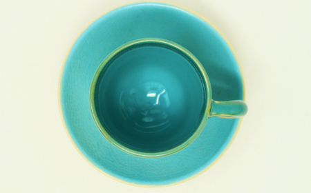 【琉球太田焼窯元】魚紋カップ＆ソーサー＜1客＞