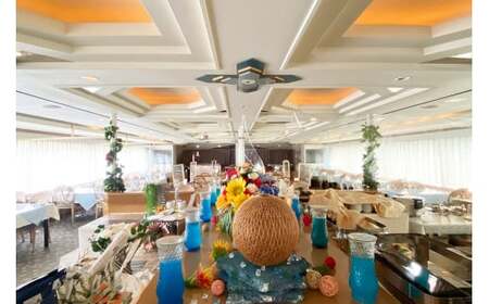 FY009　海中展望型客船「ベイクルーズ宮古島Mont Blanc 」ディナー＆サンセットクルージング貸切プラン（食事つき）