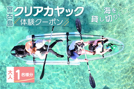 【宮古島】絶景貸切ツアー　クリアカヤック　大人1名様分　うみさんぽ（MS02）