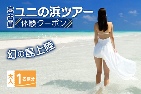 【宮古島】絶景貸切ツアー　ユニの浜ツアー（幻の島上陸）大人1名様分　うみさんぽ（MS03）