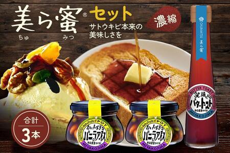 美ら蜜セット （ナッツ＆フルーツポット2本 美ら蜜1本）（BJ009）