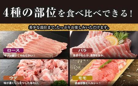 【2026年4月発送】沖縄あぐーしゃぶしゃぶ用ロース・バラ・ウデ・モモ食べ比べセット   I  アグー豚 あぐー豚 あぐ～豚 豚肉 ぶた肉 ブランド豚 沖縄豚 琉球在来豚  沖縄県 南城市