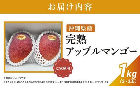 【2026年発送】高平農園の完熟アップルマンゴー【家庭用】 1kg(2~3玉)
