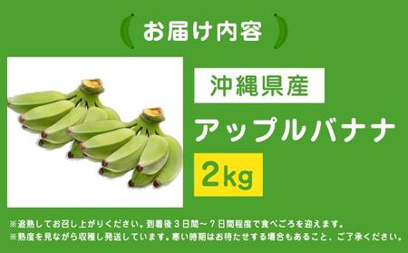 アップルバナナ2kg I アップルバナナ 2kg バナナ フルーツ 果物 沖縄県 南城市