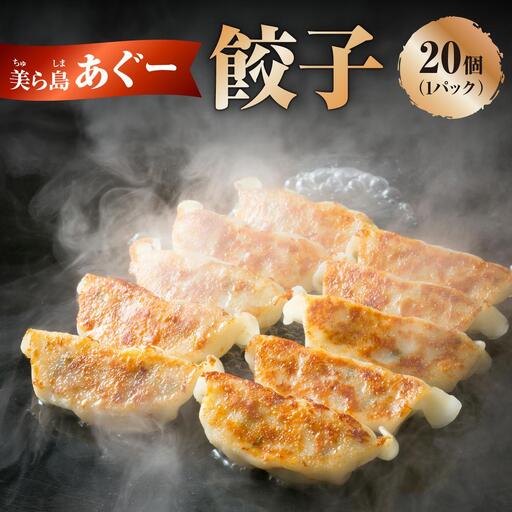 【美ら島あぐ～】餃子（20個入り／1パック×20個入り）   I  アグー豚 あぐー豚 あぐ～豚 豚肉 ぶた肉 ブランド豚 餃子 ぎょうざ 冷凍食品 おかず おつまみ   沖縄県 南城市