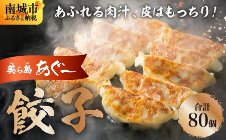 【美ら島あぐ～】餃子（80個入り／4パック×20個入り）   I  アグー豚 あぐー豚 あぐ～豚 豚肉 ぶた肉 ブランド豚 沖縄豚 琉球在来豚 餃子 ぎょうざ 冷凍食品 おかず おつまみ 80個 4パック 20個 80個入り 20個入り 4パック×20個  沖縄県 南城市 10,800円