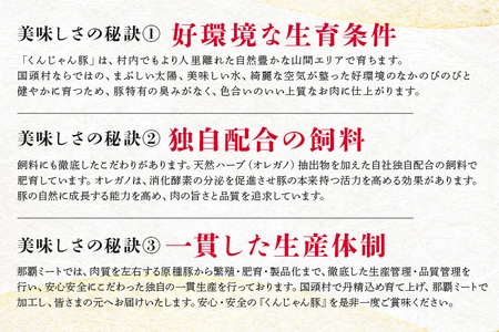 【３ヶ月定期便】「くんじゃん豚」焼肉セット1.6kg（バラ・ロース）総量4.8kg