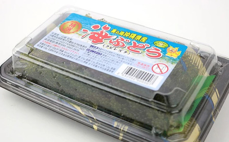 美ら海 沖縄県産 海ぶどうセット／茎なし200g（100g×2パック）ポン酢付