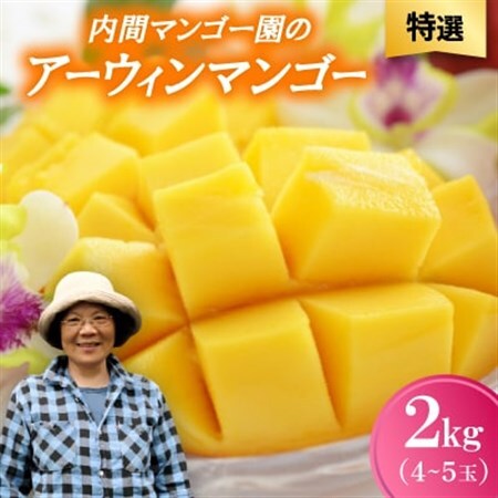 【2026年7月から順次発送・特選】内間マンゴー園のアーウィンマンゴー2kg(4～5玉)【配送不可地域：離島】【1695328】