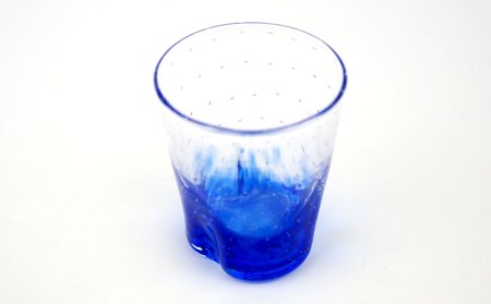 【うみのおと】泡ドットグラス（青色）1個