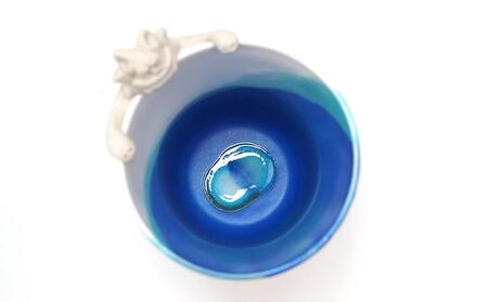 海彩(うみいろ)シーサーフリーカップ 2個セット【青風窯:玉田 彰作】