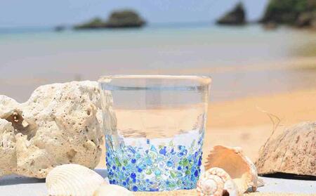 ＜琉球ガラス＞ つぶつぶ ロックグラス 2種×各1個 セット