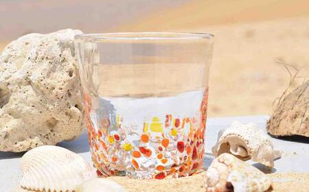 ＜琉球ガラス＞ つぶつぶ ロックグラス 2種×各1個 セット