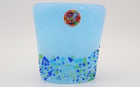 ＜琉球ガラス＞ 泡つぶつぶ ロックグラス 2種×各1個 セット