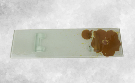 【つづるガラスアート】ゆうなの花　長平皿－HAKU－　1枚 