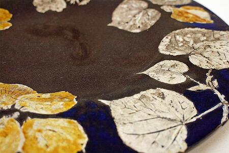 つづるガラスアート ゆうなの花 -SUMI- 吉田栄美子 | 特大大皿 1枚