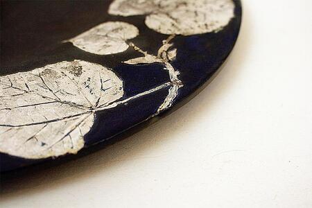 つづるガラスアート ゆうなの花 -SUMI- 吉田栄美子 | 特大大皿 1枚