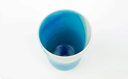 【青風窯：玉田　彰作】海彩（うみいろ）フリーカップ（丸）2個 セット