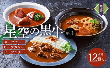 「星空の黒牛」カレー・シチュー・スープカレーセットE 12食　|  スープカレー