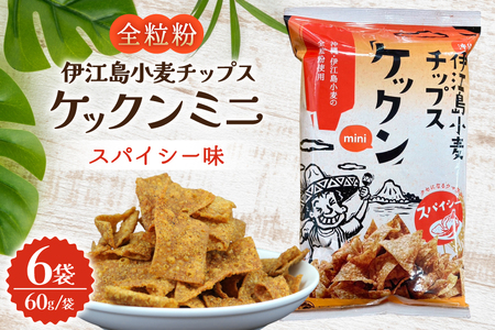 スナック 伊江島 小麦チップス ケックン ミニ スパイシー 6袋 セット [伊江島物産センター 沖縄県 伊江村 ie47bde210023]