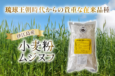 小麦粉 全粒粉 伊江島産 江島神力 ムジヌフ 500g [カフェ・イーサビ（cafe E-SABI) 沖縄県 伊江村 ie47bgj640000]