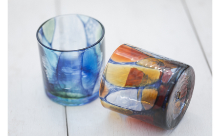 【RYUKYU GLASS WORKS 海風】ステンドロック（BLUE）