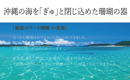 沖縄の海を『ぎゅっ』と閉じ込めた珊瑚プレート 取り皿 2枚
