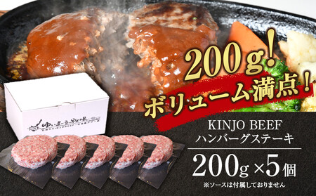 【ふるさと納税】沖縄県産和牛【KINJO BEEF】手ごねハンバーグステーキ(200g×5P) | 肉 にく 沖縄 人気 送料無料