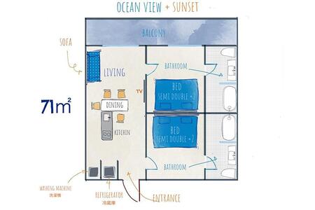 【ふるさと納税】◆BLUE STEAK WONDER CHATAN◆オーシャンビューコンドミニアム　4泊朝食付 ご宿泊券（1～4名様）  | 沖縄 旅行 人気 ホテル