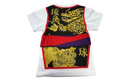 沖縄を愛する人の必須アイテム！子供用エイサー柄Tシャツ「ハッピ柄」