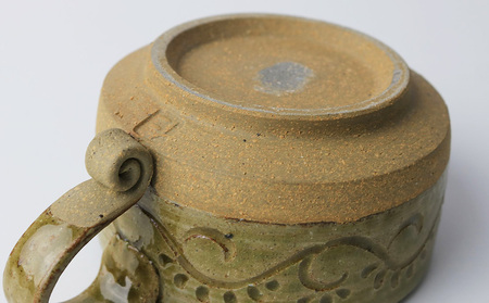 【仁 陶器工房】からくさ紋様スープカップ(1個) やちむん ヤチムン 陶器 手作り カップ スープ 大きめ クラムチャウダー コンソメ 器 焼物 伝統 工芸 食器 うつわ シンプル 毎日使い 普段使い 沖縄 北中城