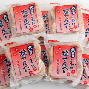 大容量 こわれ塩せんべい 梅味(16枚×12袋入り)【1506719】