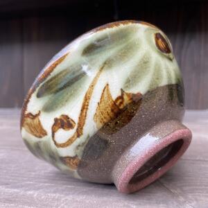 やちむん 唐草紋様 茶碗 マカイ(染付)緑【1506537】