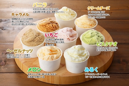 2353. くりーむ童話 カップ アイス 100ml×8個 みるく バニラ クリームチーズ メロン キャラメル 苺 ヘーゼルナッツ ピスタチオ アイスクリーム 詰め合わせ 送料無料 北海道 弟子屈町